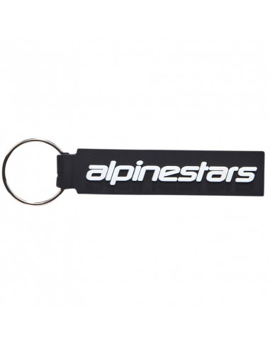 Porte clé Alpinestars pvc souple noir et blanc