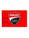 Drapeau Ducati Corse rouge vue de face