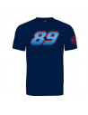 Tee shirt Jorge Martin homme , bleu avec le numéro de course 89 . Manches courtes