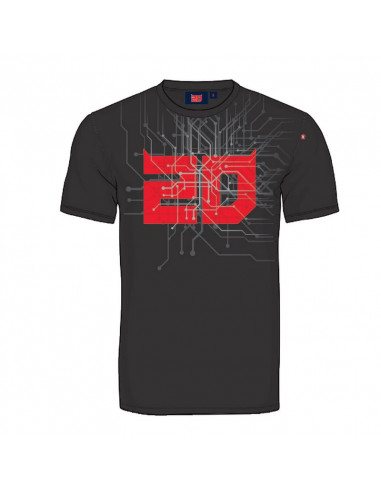 T-shirt Fabio Quartararo Cyber 20 pour homme , noir et rouge . 2233801
