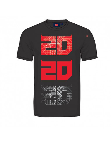 T- shirt Fabio Quartararo 20 20 20 noir et rouge . 2233802