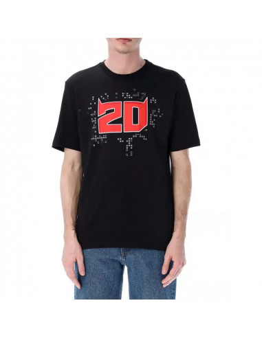 T-shirt Fabio Quartararo Cyber 20 2023 FQ20 noir pour homme