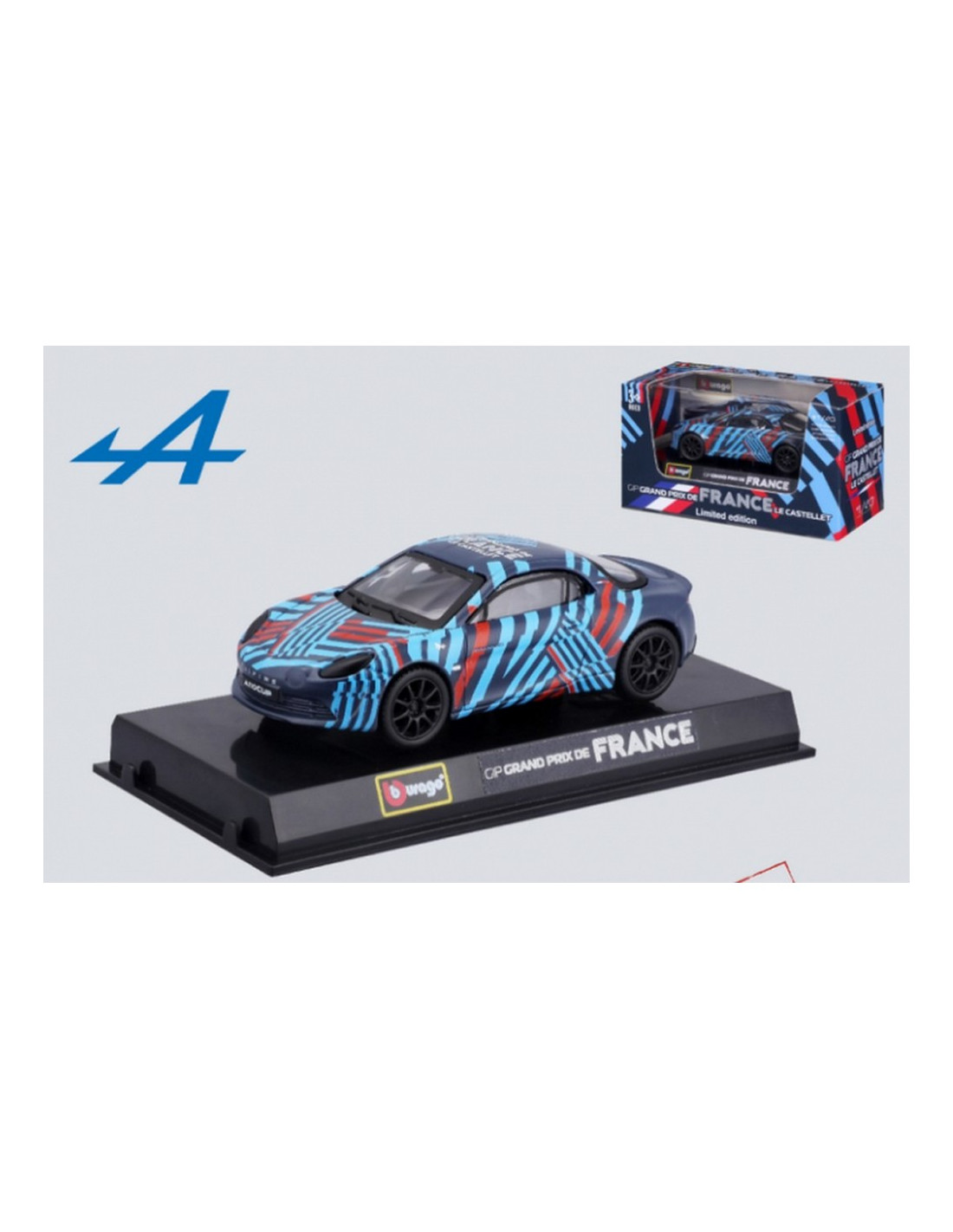 Maquette Alpine A110 Grand prix de France 2022 Burago 1/43ème