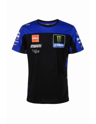 T-shirt Yamaha MOTO GP Factory Replica Monster Energy 2024 homme noir et bleu